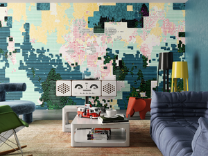 INFINITE CODING - Geometric washable wallpaper _ Inkiostro Bianco